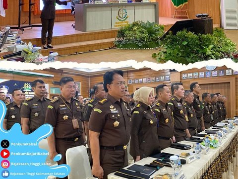 JAMWAS Kejagung Lakukan Inspeksi Pimpinan ke Kejati Kalsel