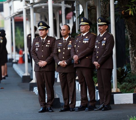 Potret Upacara Peringatan Hari Bhakti Adhyaksa ke-64 Tahun 2024 di Badiklat Kejaksaan RI